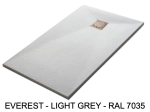 Shower tray, top of the range, Width 65 to 210 cm by 65 to 120 cm, Acrystone solid resin, choice of ten colours, 5-year guarantee, Free fast delivery